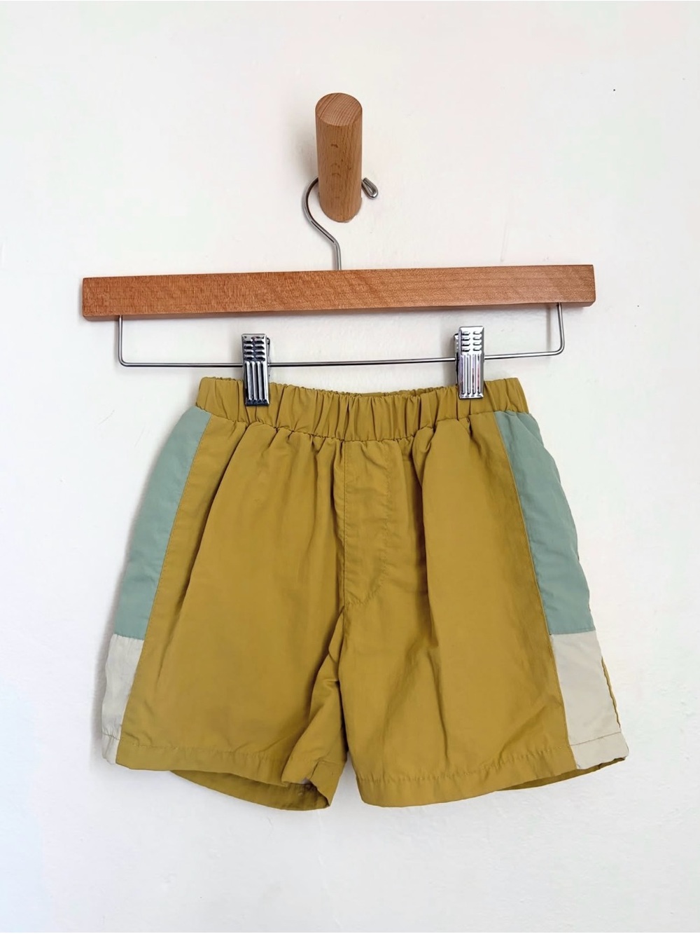Zara Children's Colorblock Elastic-Waist Shorts - Mustard